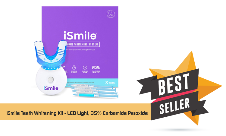 iSmile Teeth Whitening Kit – LED Light, 35% Carbamide Peroxide – Health & Beauty